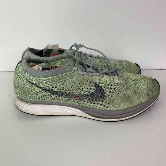 Nike Flyknit Racer Running Shoes Men's 9 Pistachio Green Sneakers 526628 103 - Picture 10 of 16
